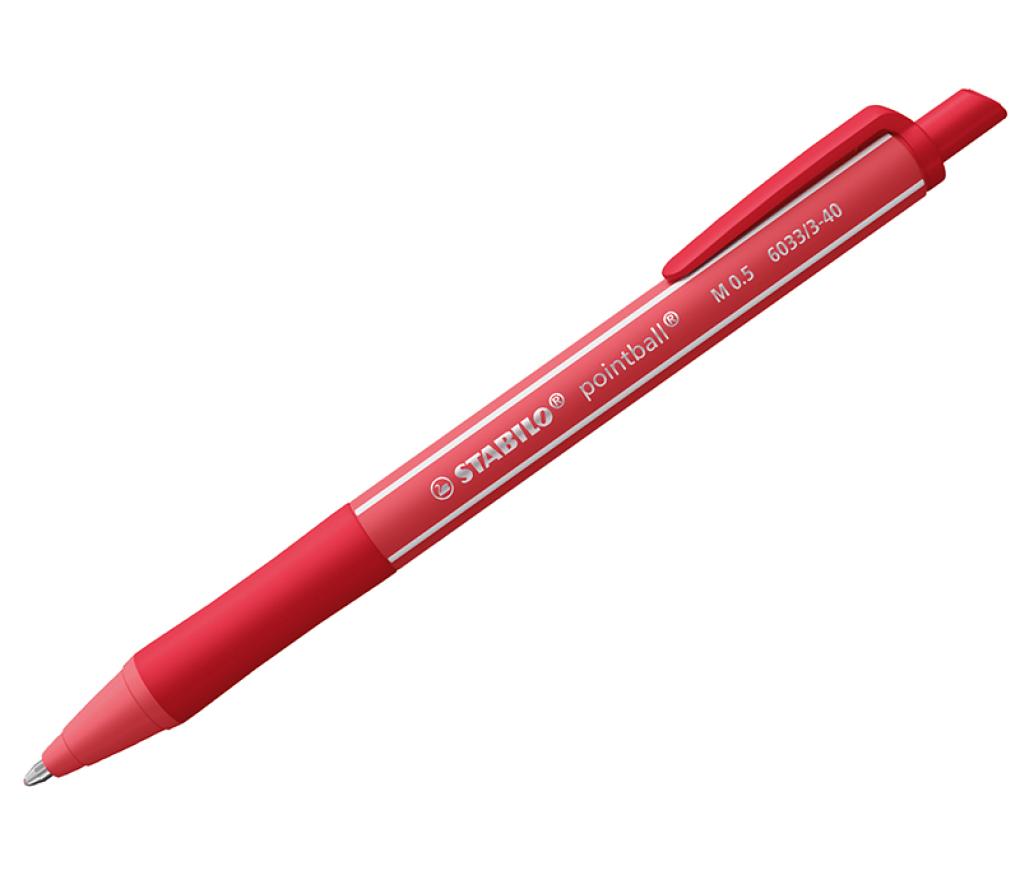 pen - balpen - Stabilo - pointball - rood - per stuk