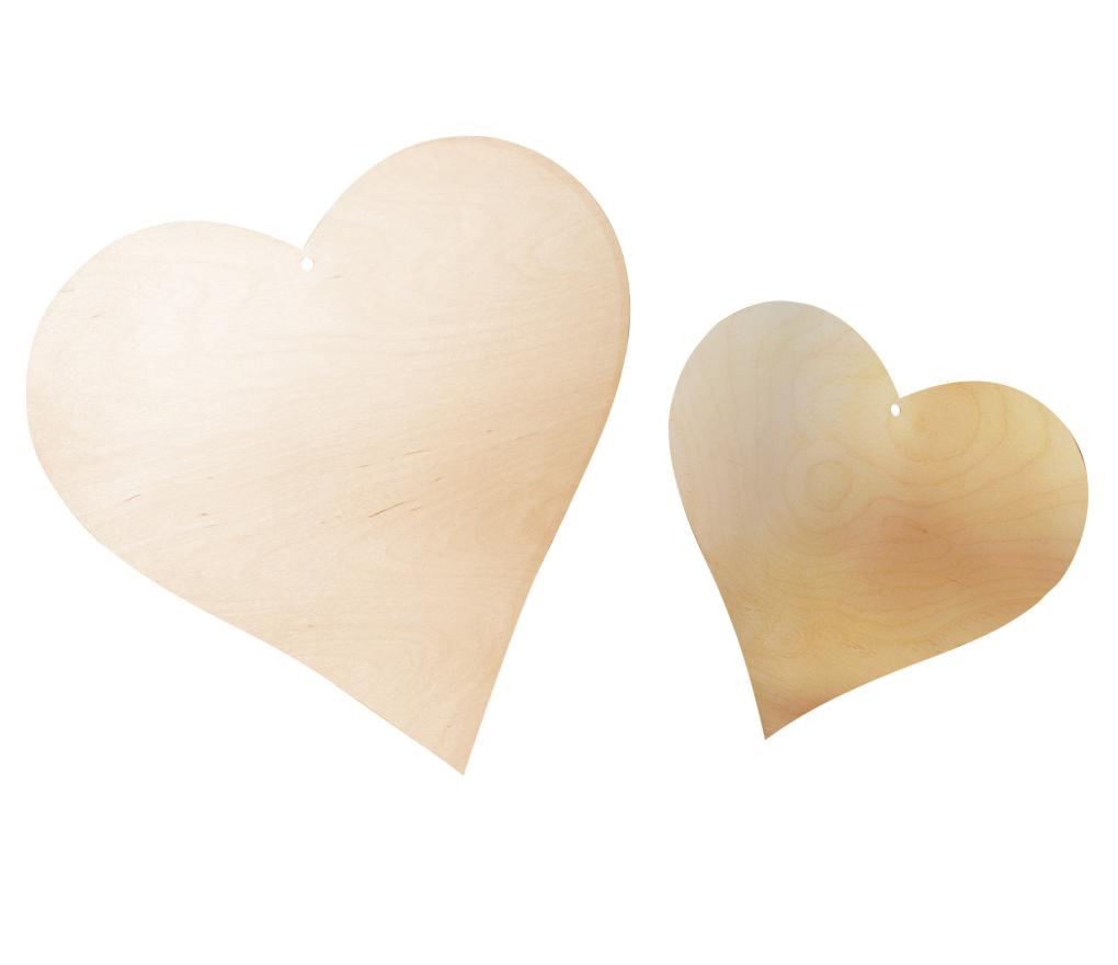 Hart - hout - beuk - per stuk