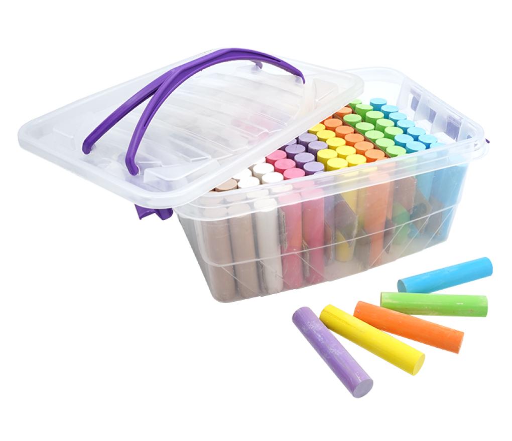 Krijt - stoepkrijt - reuzenemmer - set van 100 assorti