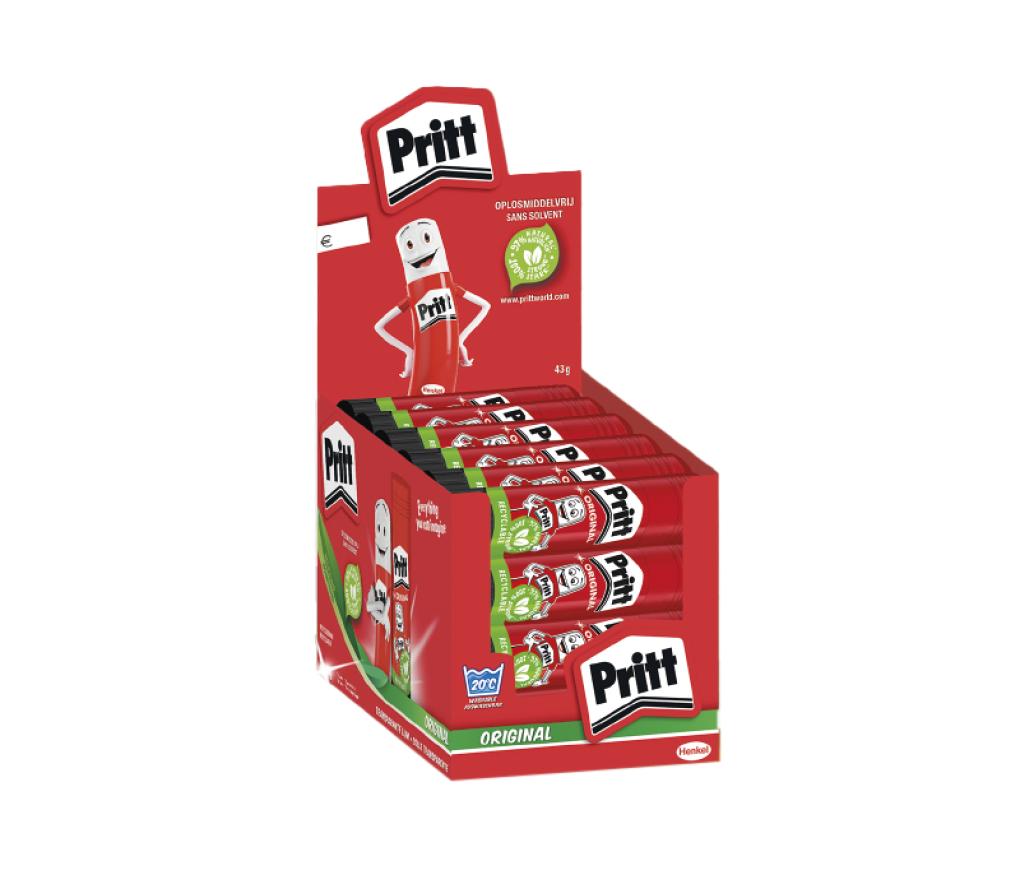 Lijm - lijmstift - Pritt - 43 g - klaspak - set van 96 + 20 gratis