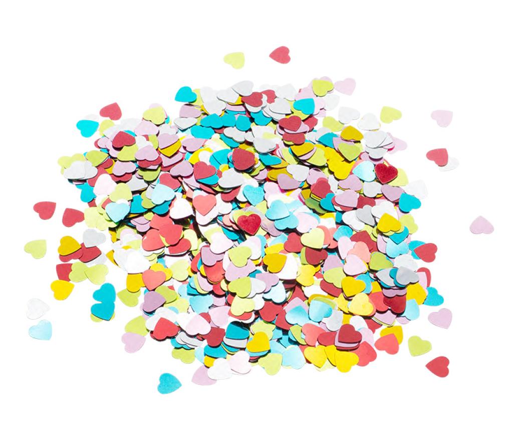 Paillettes – cœurs – 8 mm – décoration – lot de 180 g de couleurs assorties