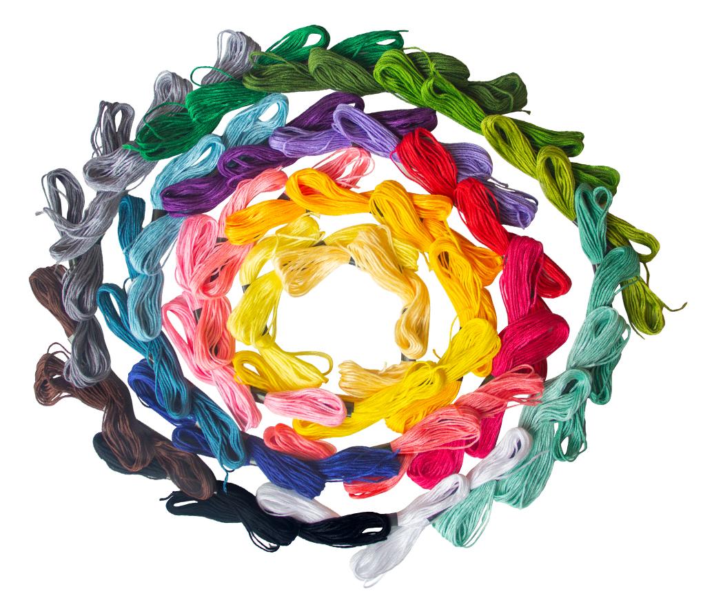 Borduren - garen - klasset - regenboog - set van 52