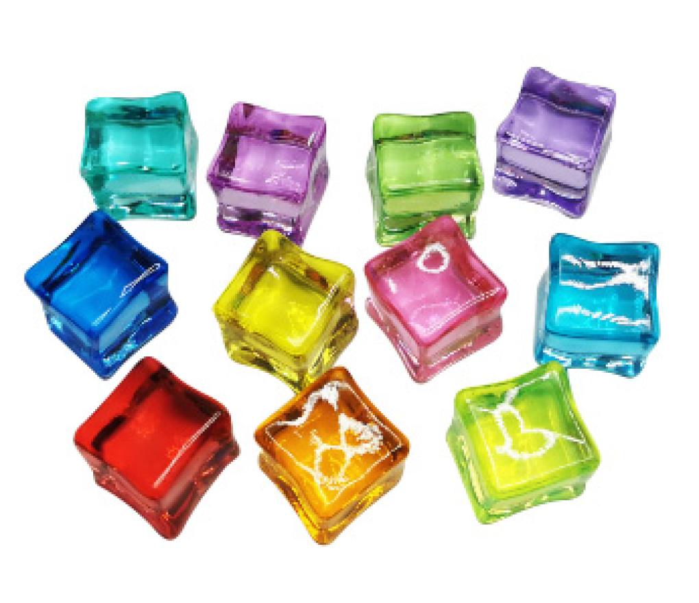 Lichtbordmateriaal - ijsblokjes - transparant - set van 100 assorti