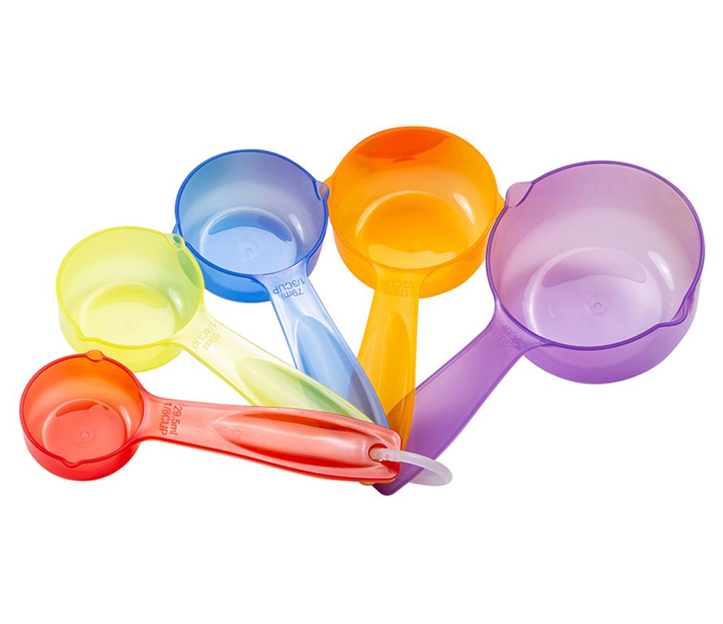 Schepjes - maatlepels - transparant - set van 5 assorti