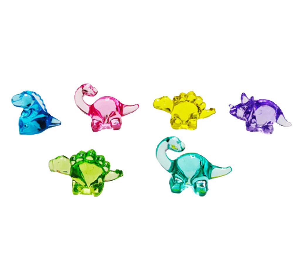 Lichtbordmateriaal - dino's - transparant - set van 60 assorti