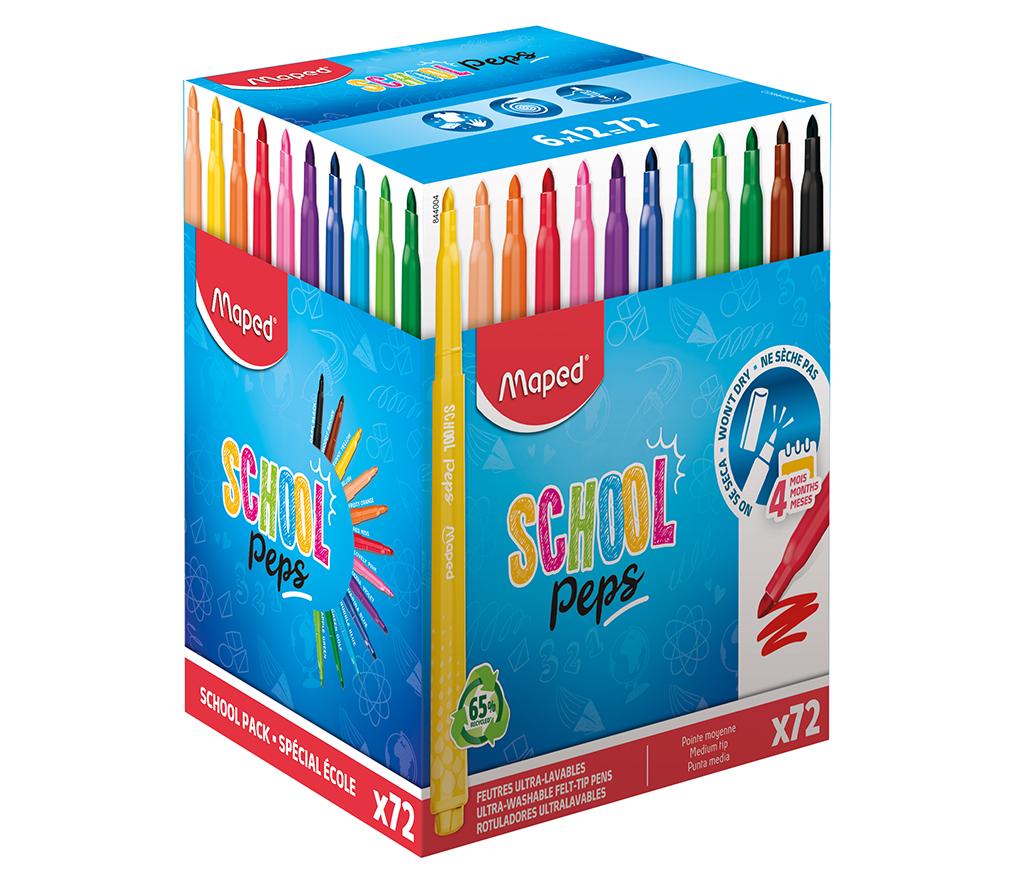 Stiften - kleurstiften - Maped School'Peps Long Life - set van 72