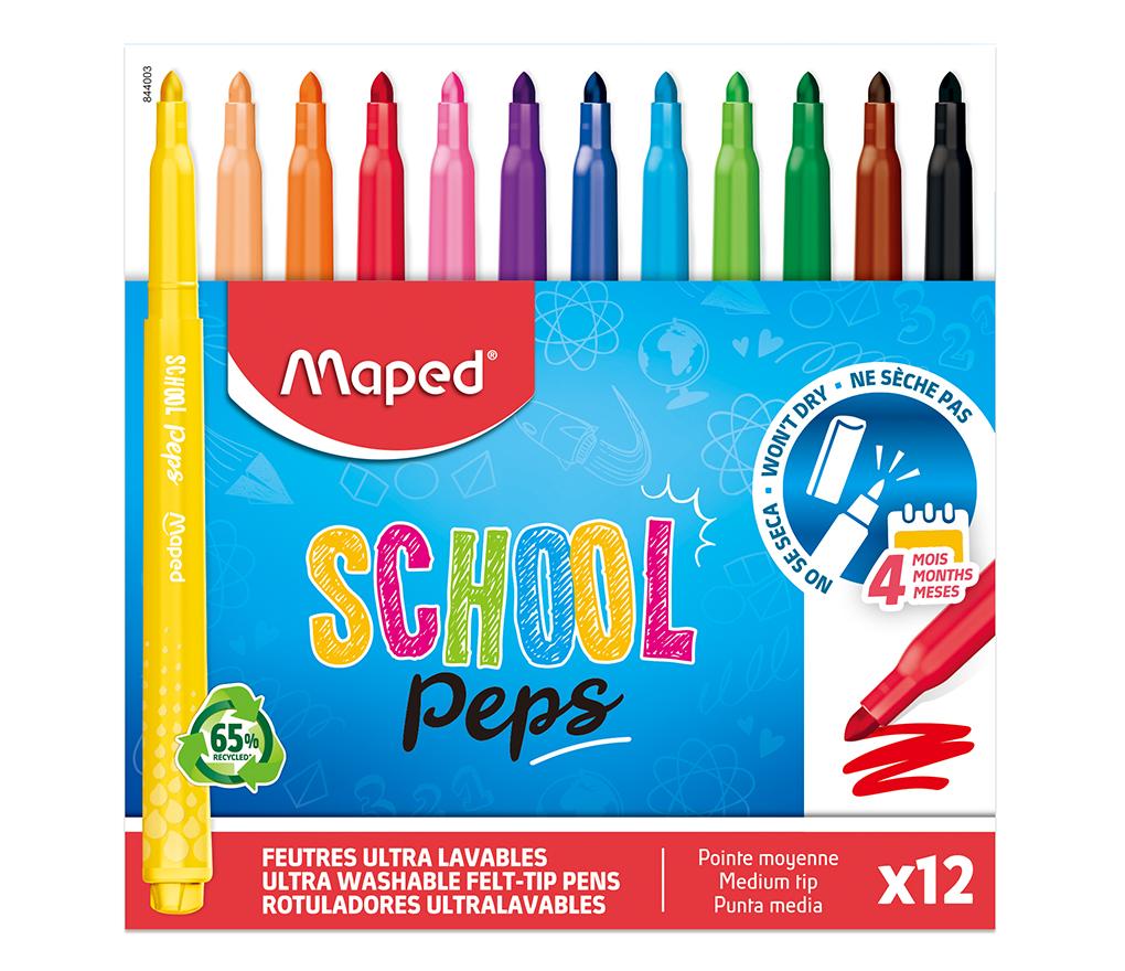 Stiften - kleurstiften - Maped School'Peps Long Life - set van 12