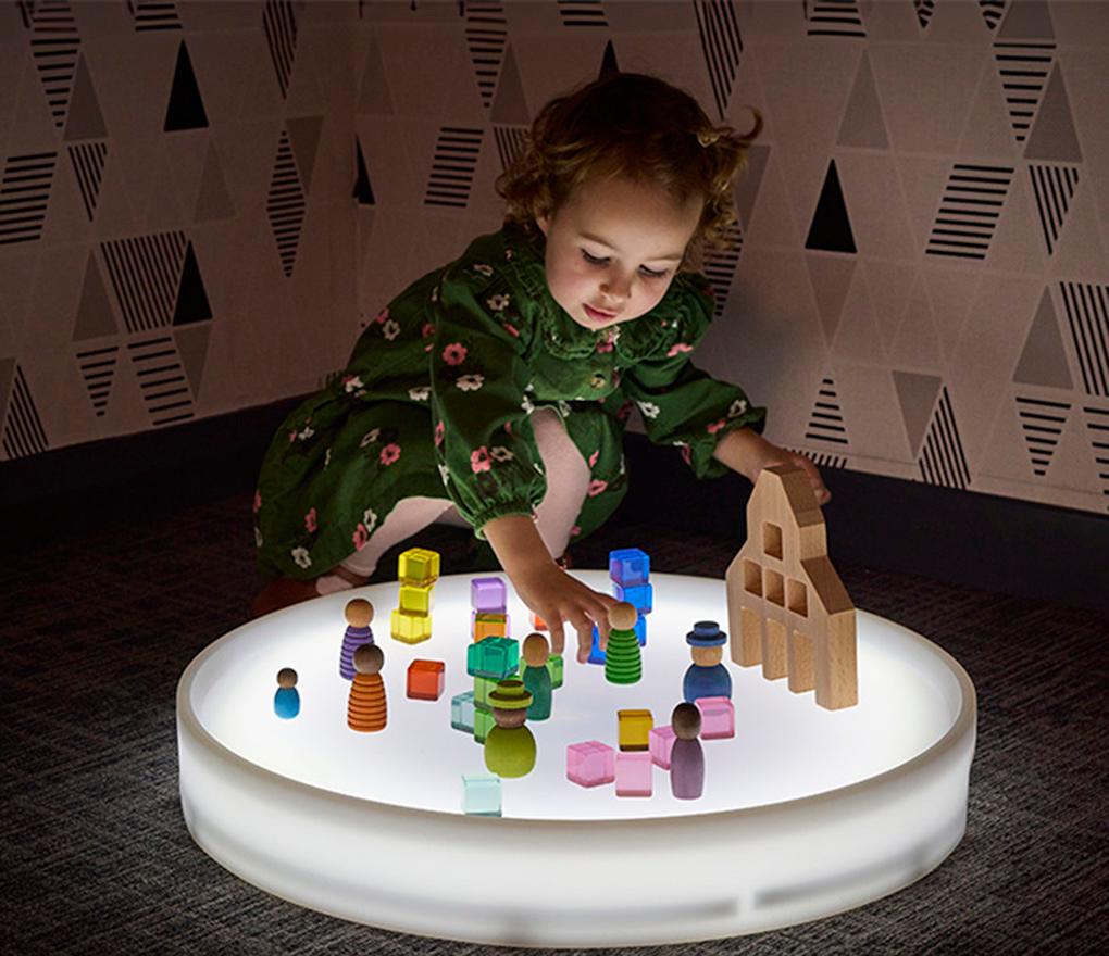 Lichtbord - lichttray - rond - oplaadbaar - 60 cm - per stuk