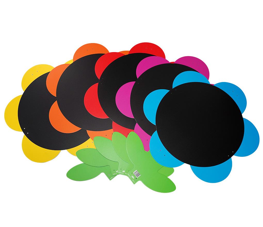 Krijtborden - bloemen - margrieten - set van 5