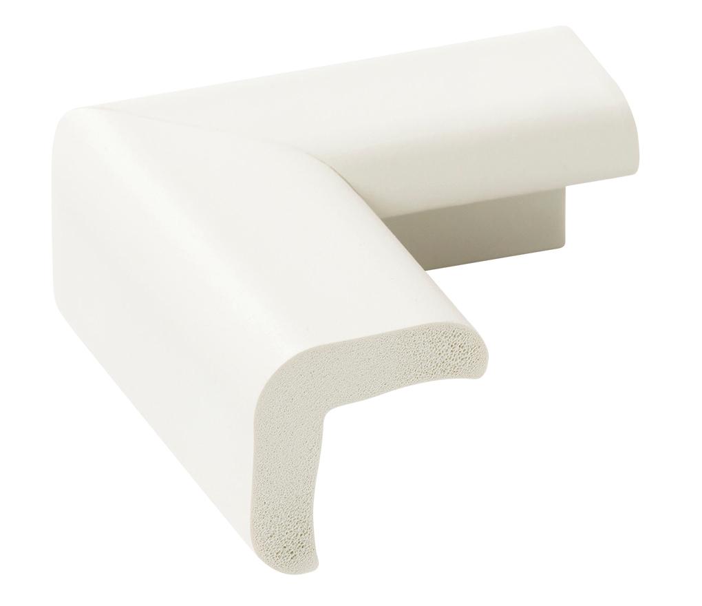 Veiligheid - foam tafelhoekbescherming - wit - set van 4