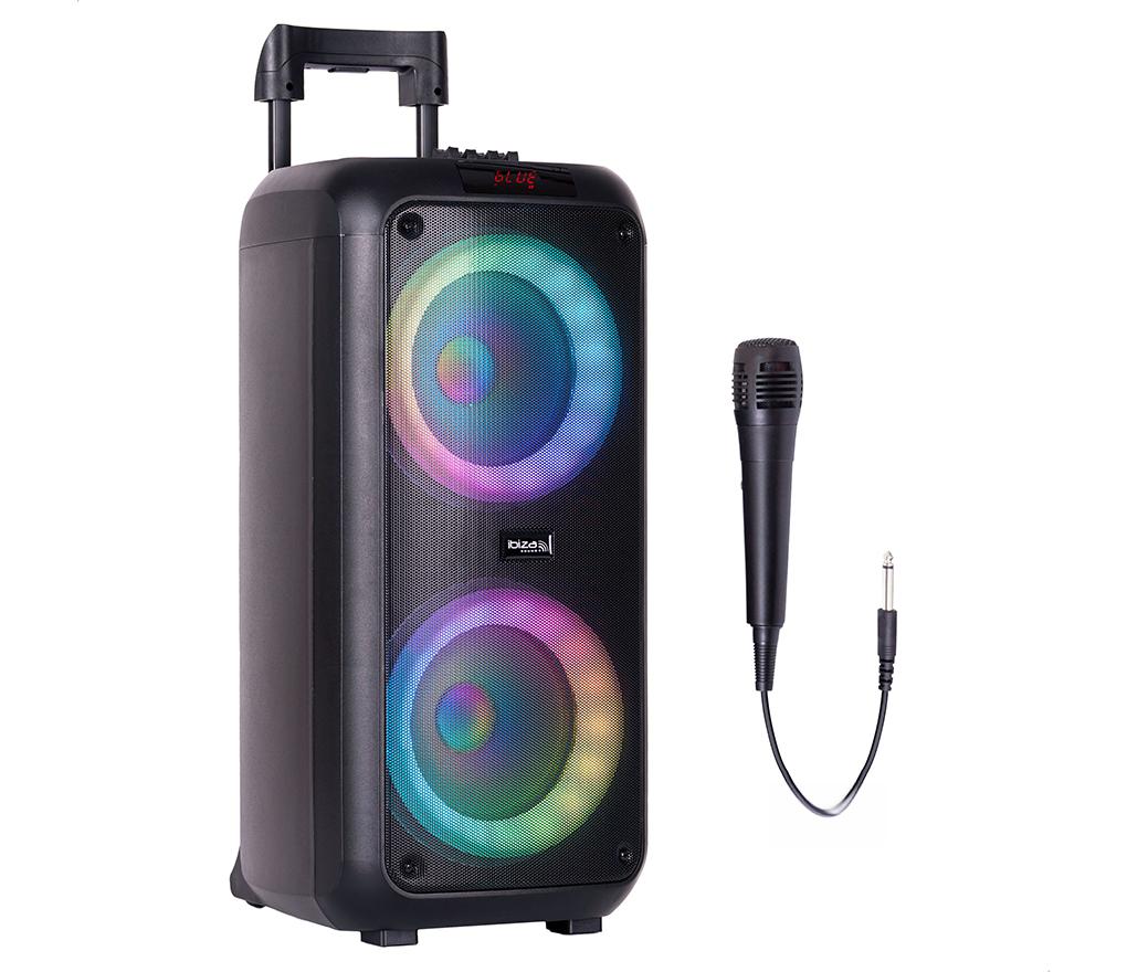 Muziekinstallatie - bluetooth speaker - Ibiza VENUS600 - trolley - per stuk