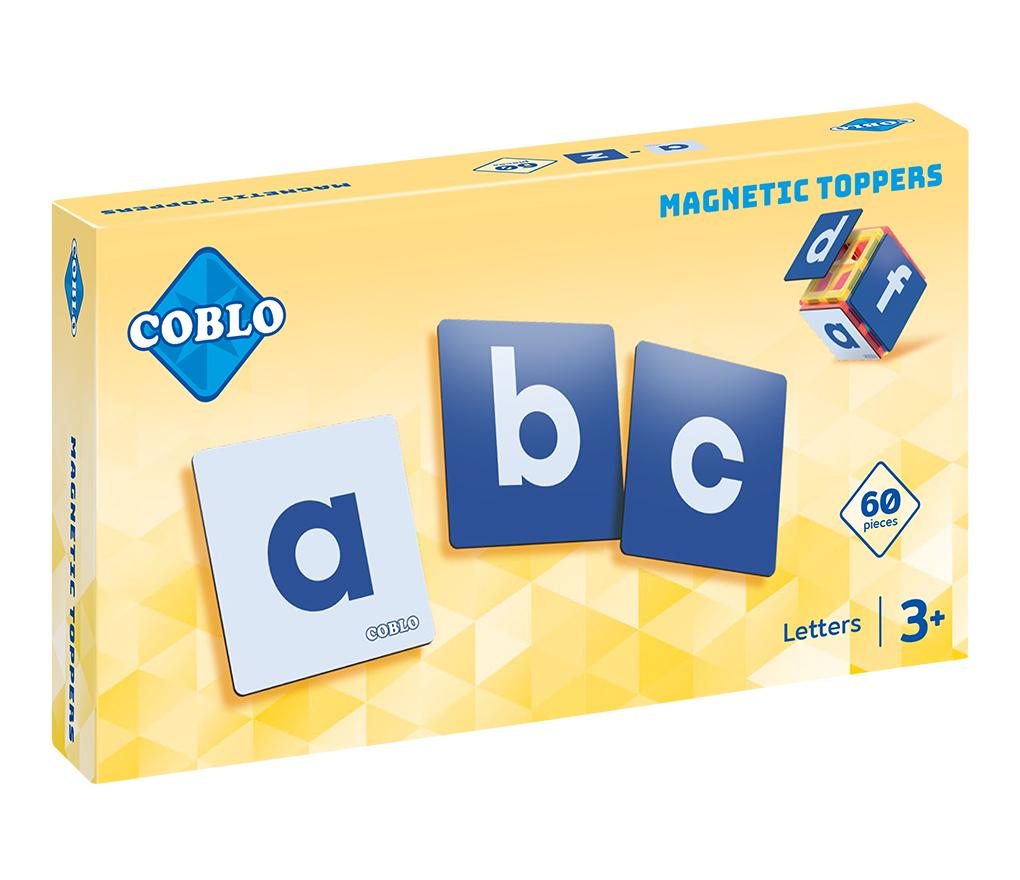 Bouwset - Coblo Magnetic Toppers - Letters - magnetisch - set van 60 assorti