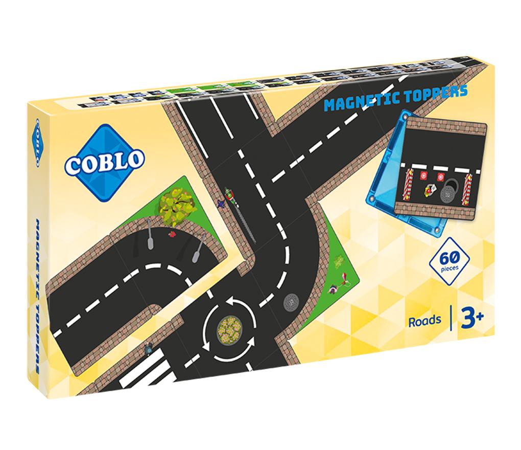 Bouwset - Coblo Magnetic Toppers - autobaan - magnetisch - set van 50