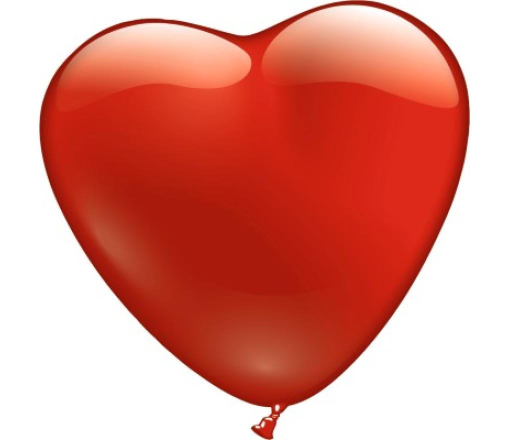 Ballonnen rood hartvorm zak/6 - Per pak