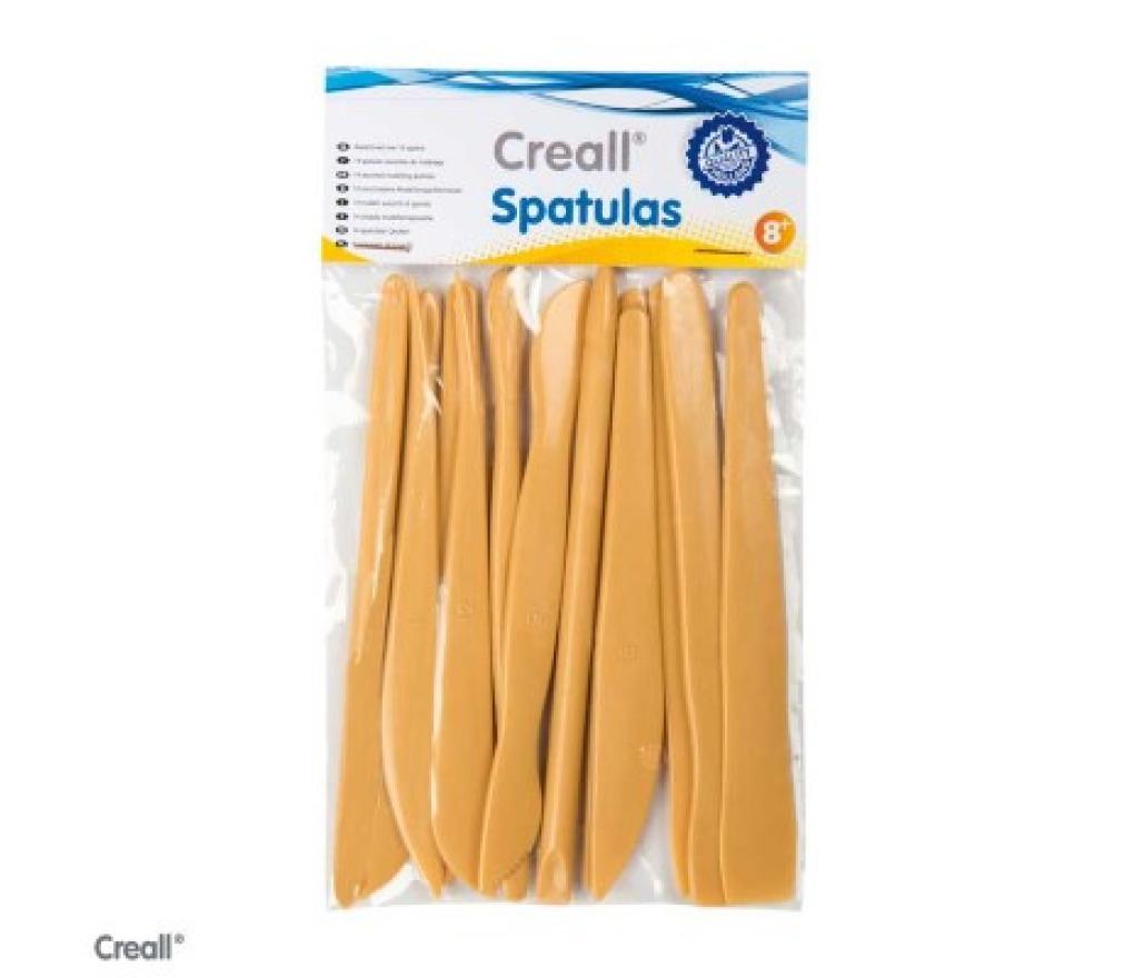 Boetseergereedschap plastic Creall spatulas set/14 verschillende spatels - Per pak