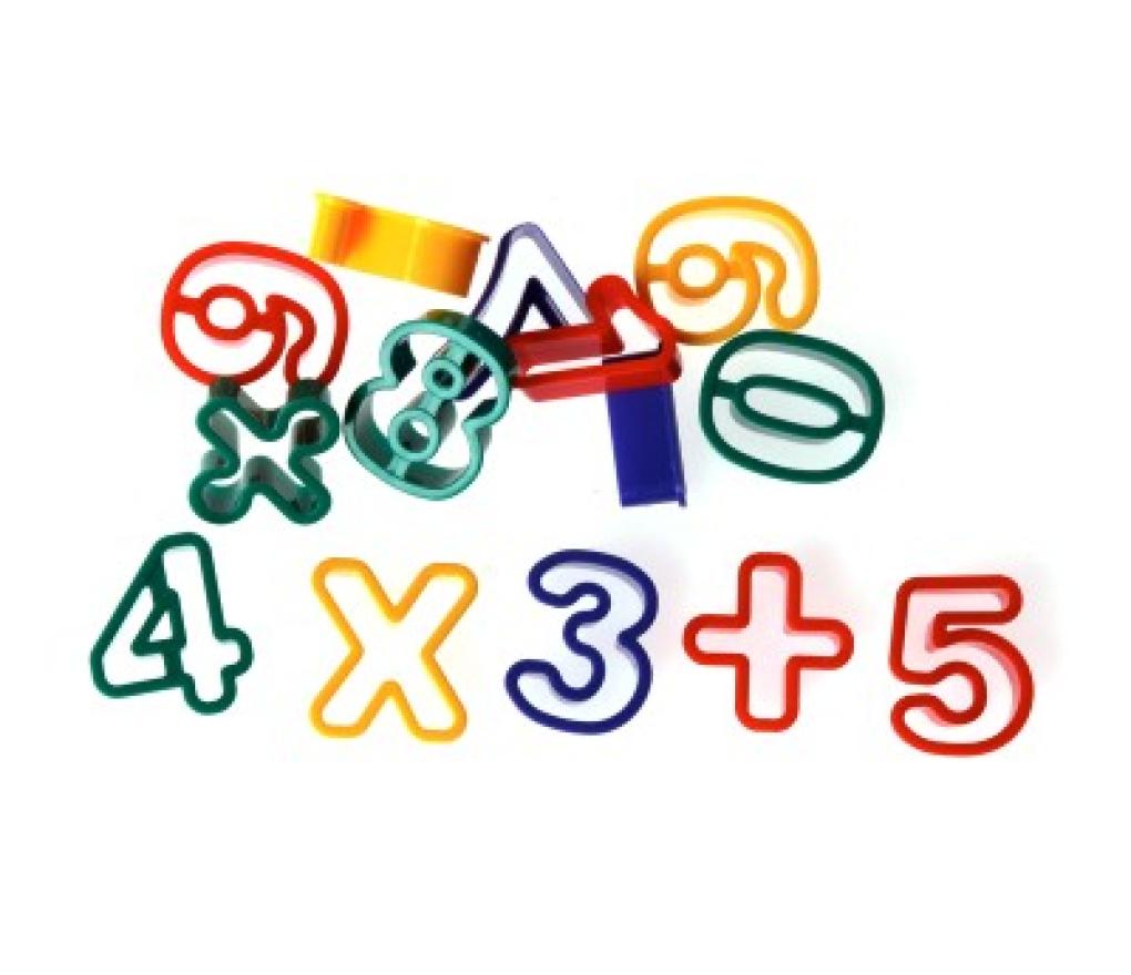 Boetseervormpjes cijfers 4 cm hoog pak/14 - Per pak
