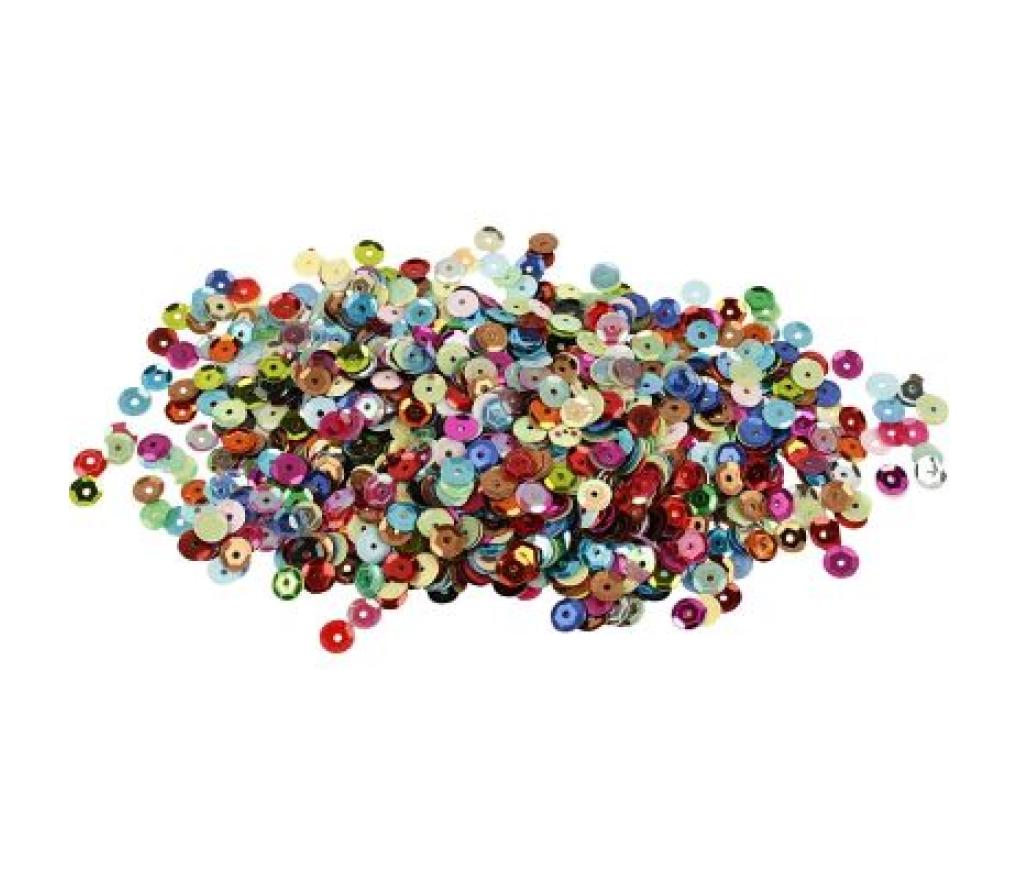 Confetti rondjes 6 mm pot 10 g kleuren assortiment - Per stuk