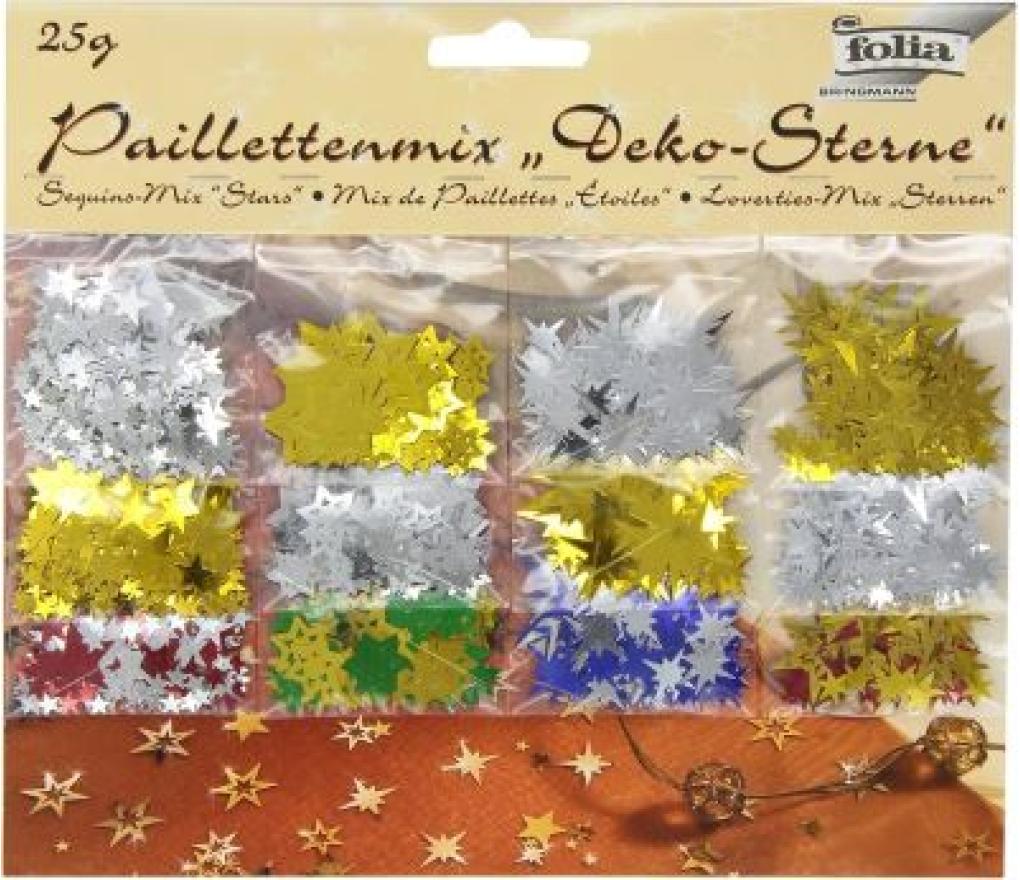Confetti sterren 25 g zilver goud assortiment - Per stuk