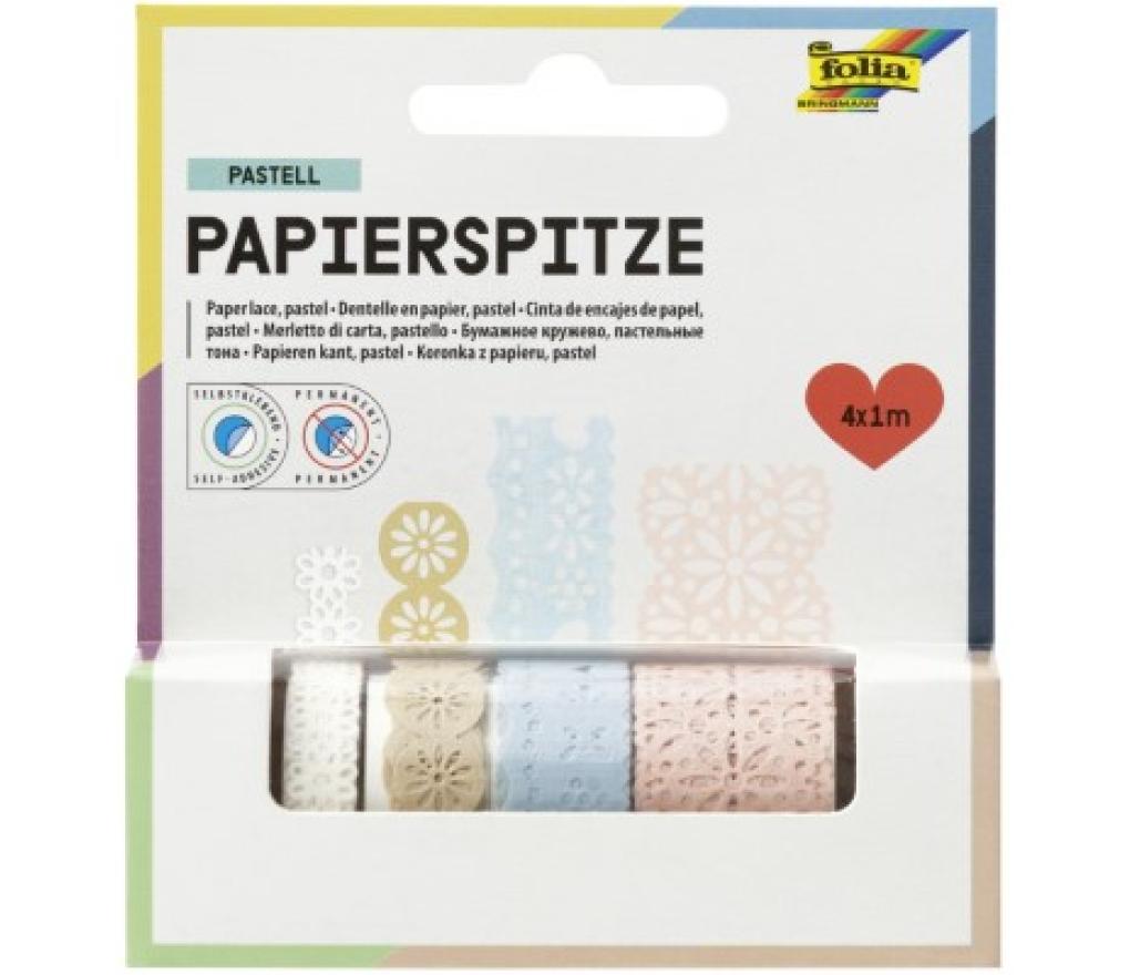 Decoratieve kleefband pastel 1 m set/4 motieven - Per pak