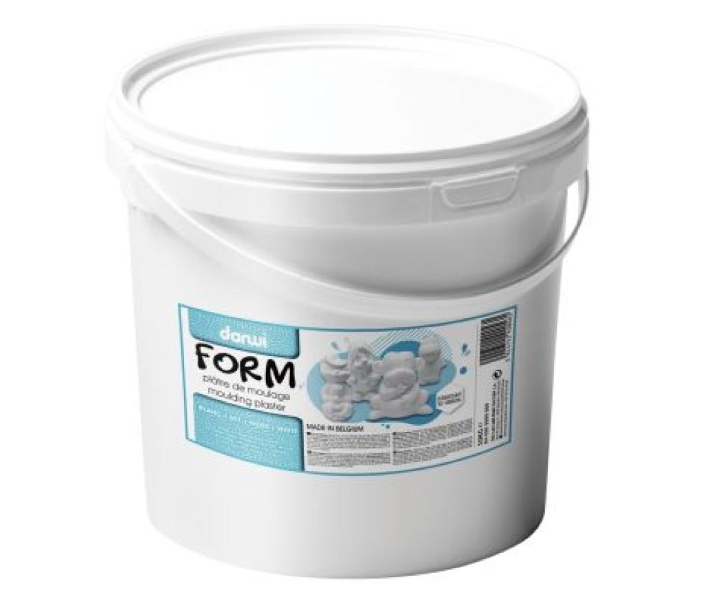 Gietpoeder gips Darwi voor gietvormen wit emmer 10 kg - Per stuk