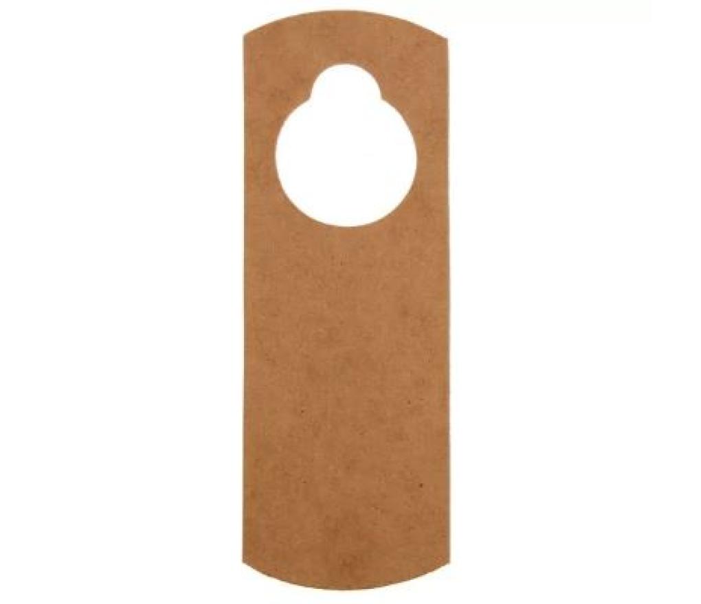 Houten deurplaatje om te decoreren 23 x 8 cm zakje/10 - Per pak