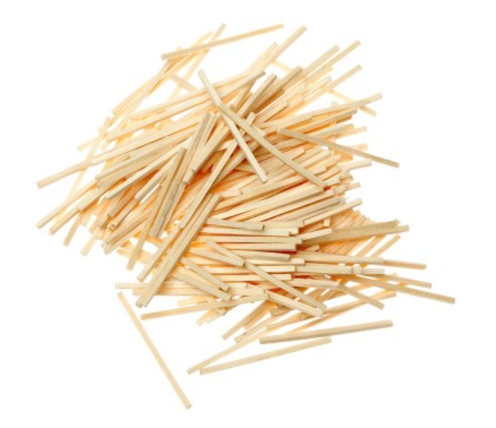 Houten staafjes of lucifers zak/1000 - Per pak