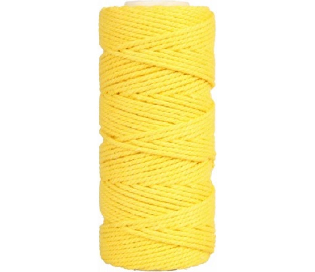 Katoenkoord macramé geel 2 mm bol/200 g - Per stuk