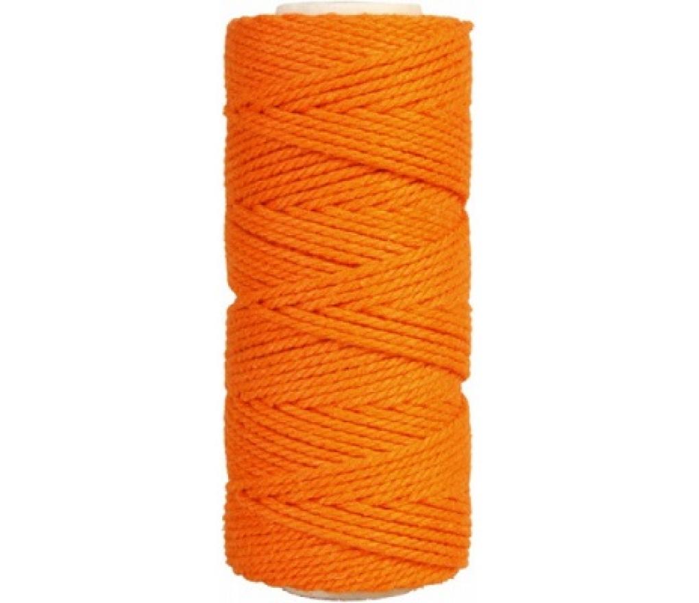 Katoenkoord macramé oranje 2 mm bol/200 g - Per stuk