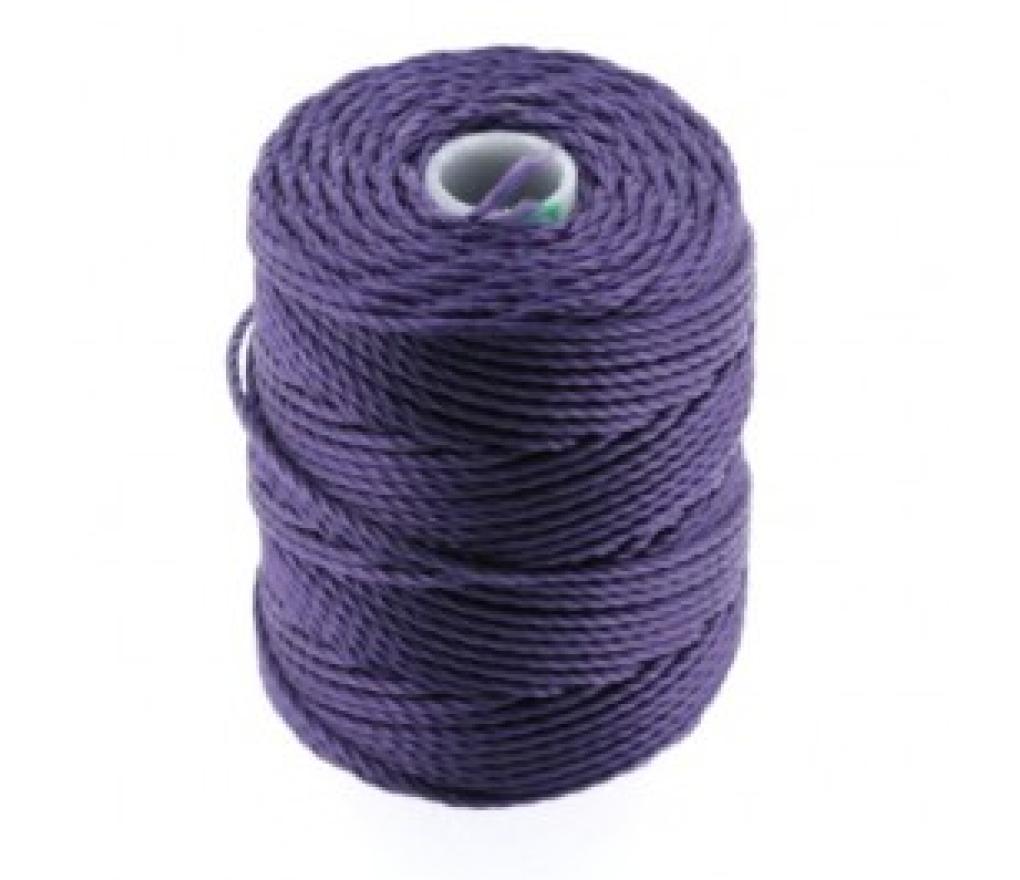 Katoenkoord macramé paars 2 mm bol/200 g - Per stuk