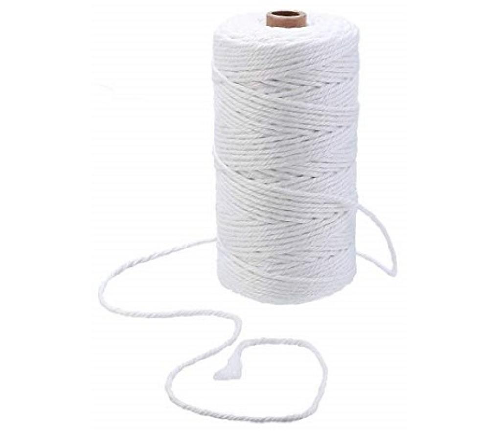 Katoenkoord macramé wit 2 mm bol/200 g - Per stuk