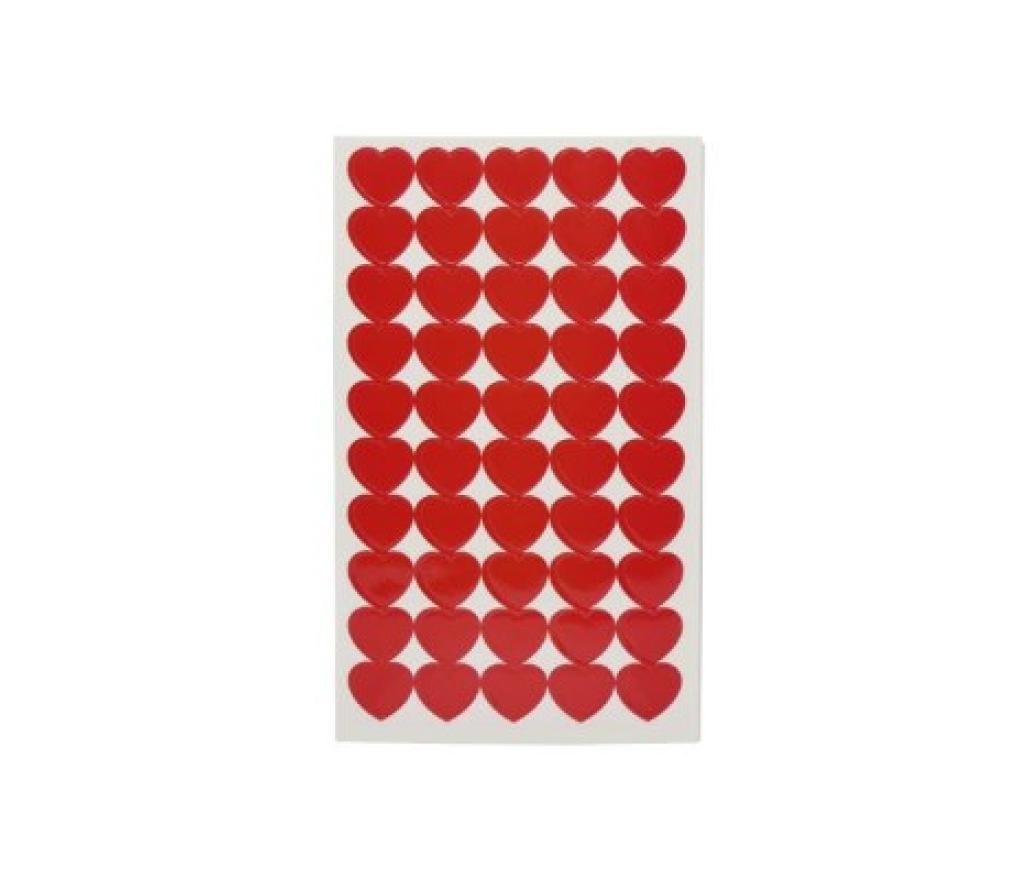 Plakfiguurtjes hartje rood 15 mm stuks/500 - Per pak