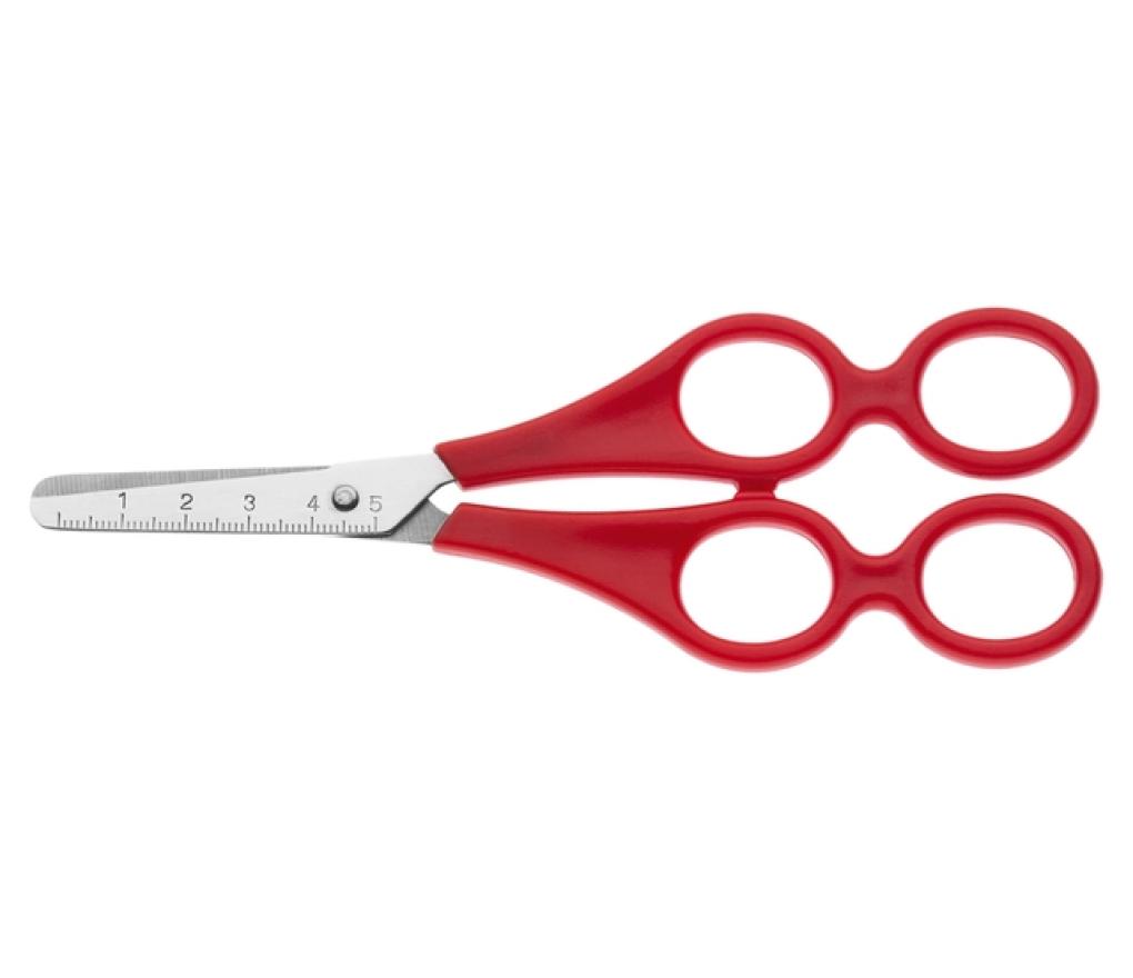 Schaar met 4 ringen om te leren knippen - Per stuk