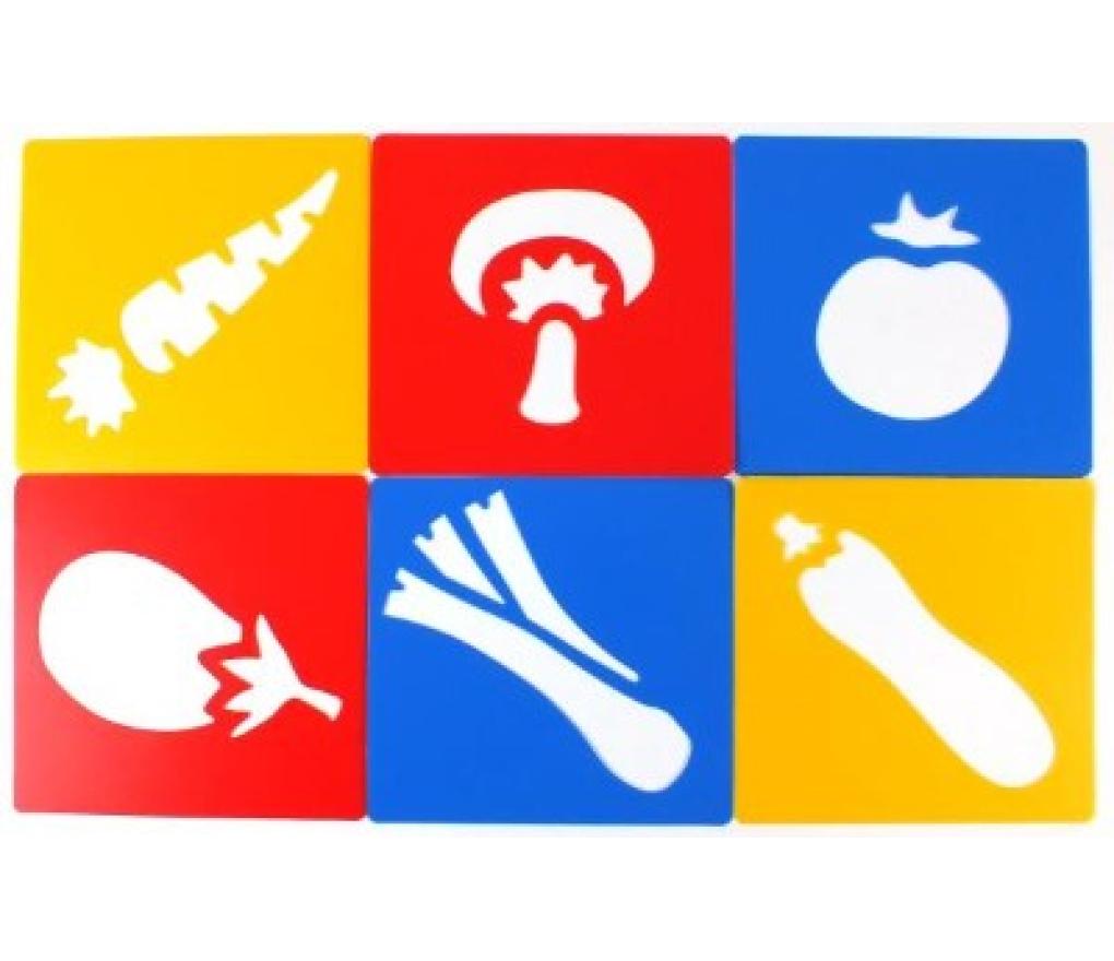 Sjablonen afwasbaar plastic - Groenten set/6 - Per stuk