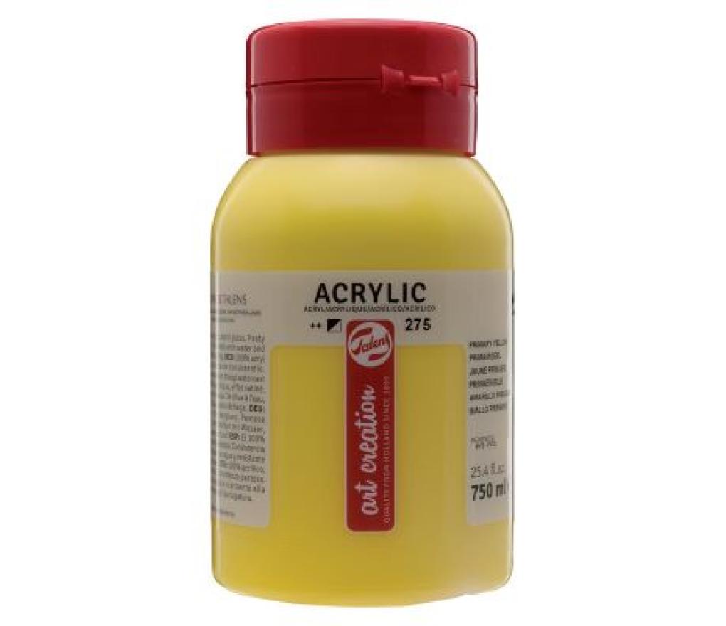 Talens Art Creation acrylverf 750 ml primair geel 275 - Per stuk
