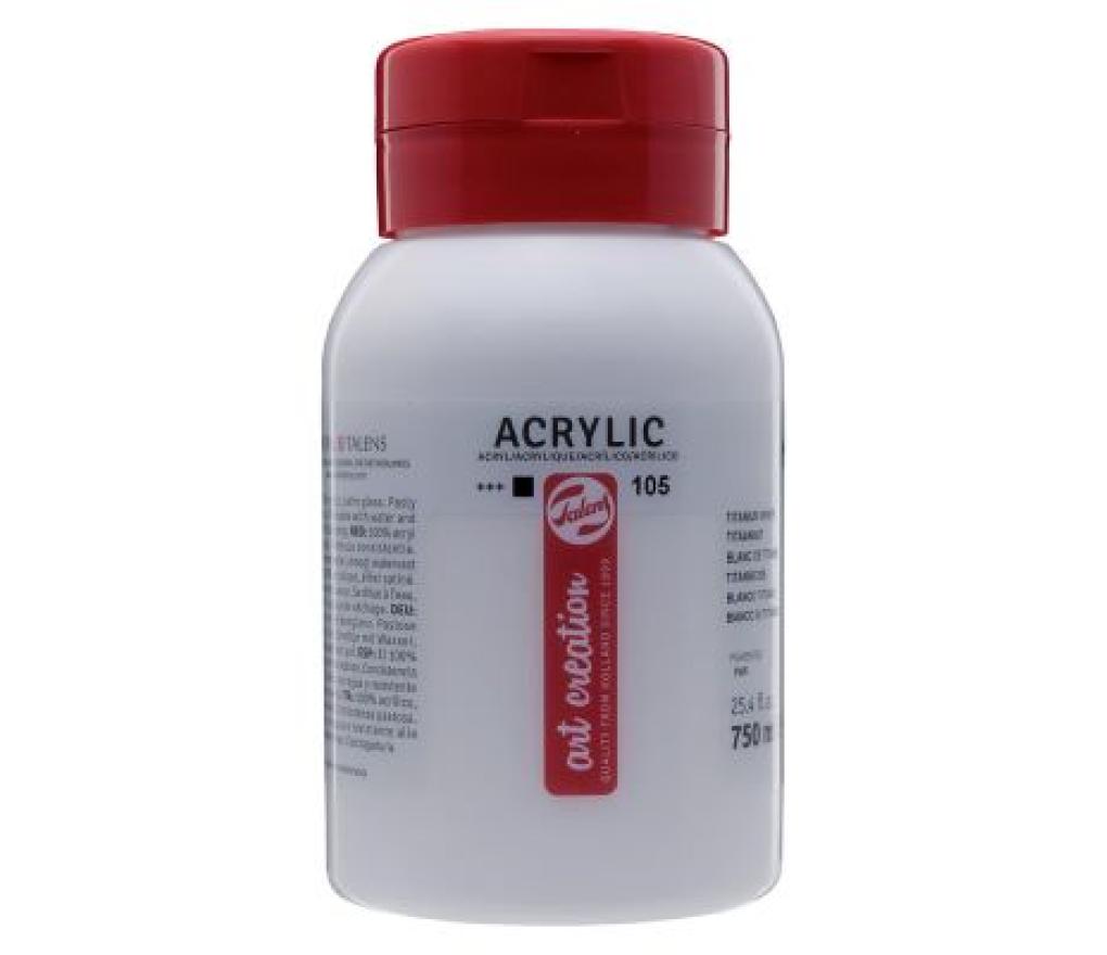 Talens Art Creation acrylverf 750 ml titaanwit 105 - Per stuk