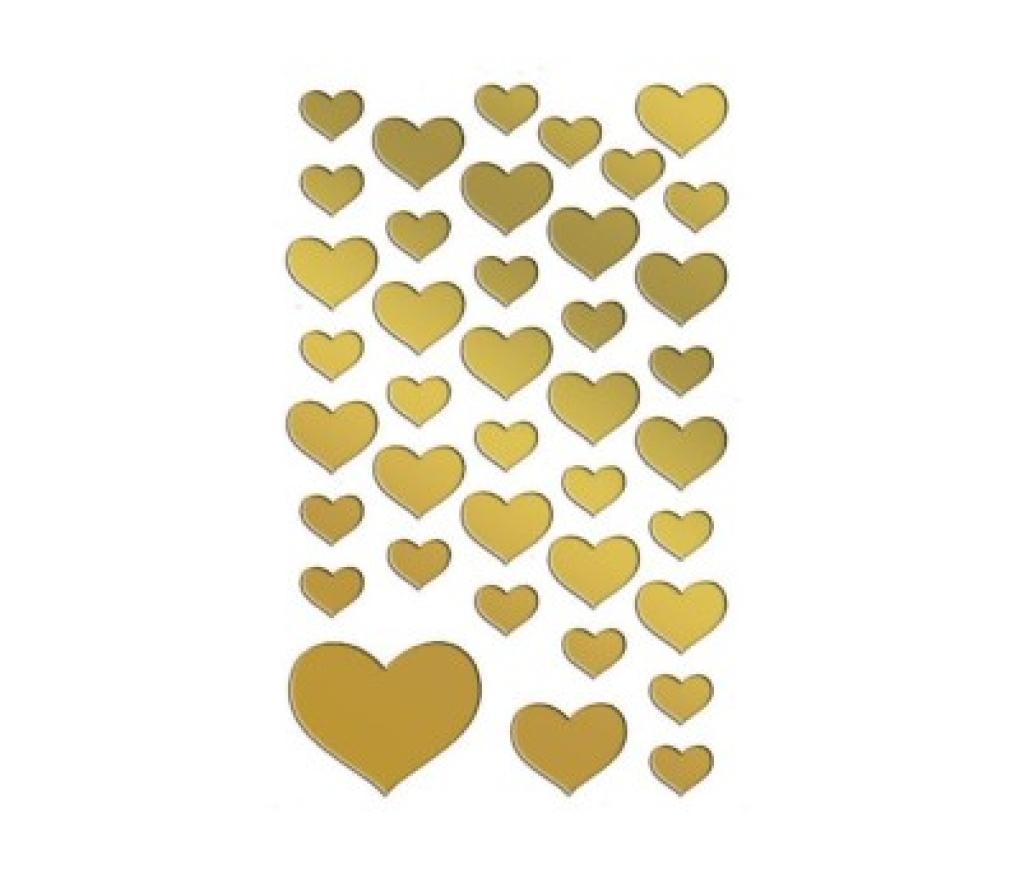 Beloningsstickers Z design Creative 53282 gouden hartjes 2 vel met 39 stickers - Per pak