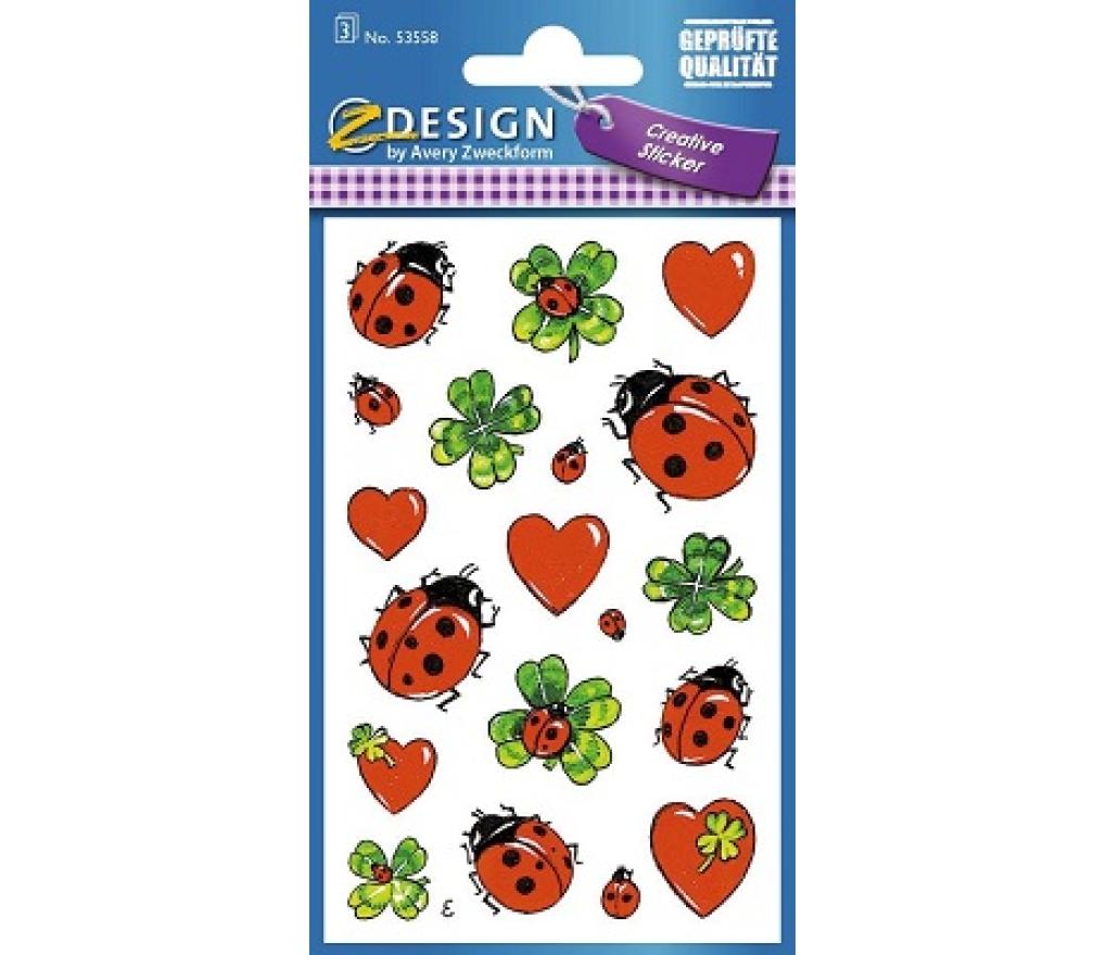 Beloningsstickers Z-Design Creative 53558 Lieveheersbeestjes 3 vel - 19 stickers - Per pak