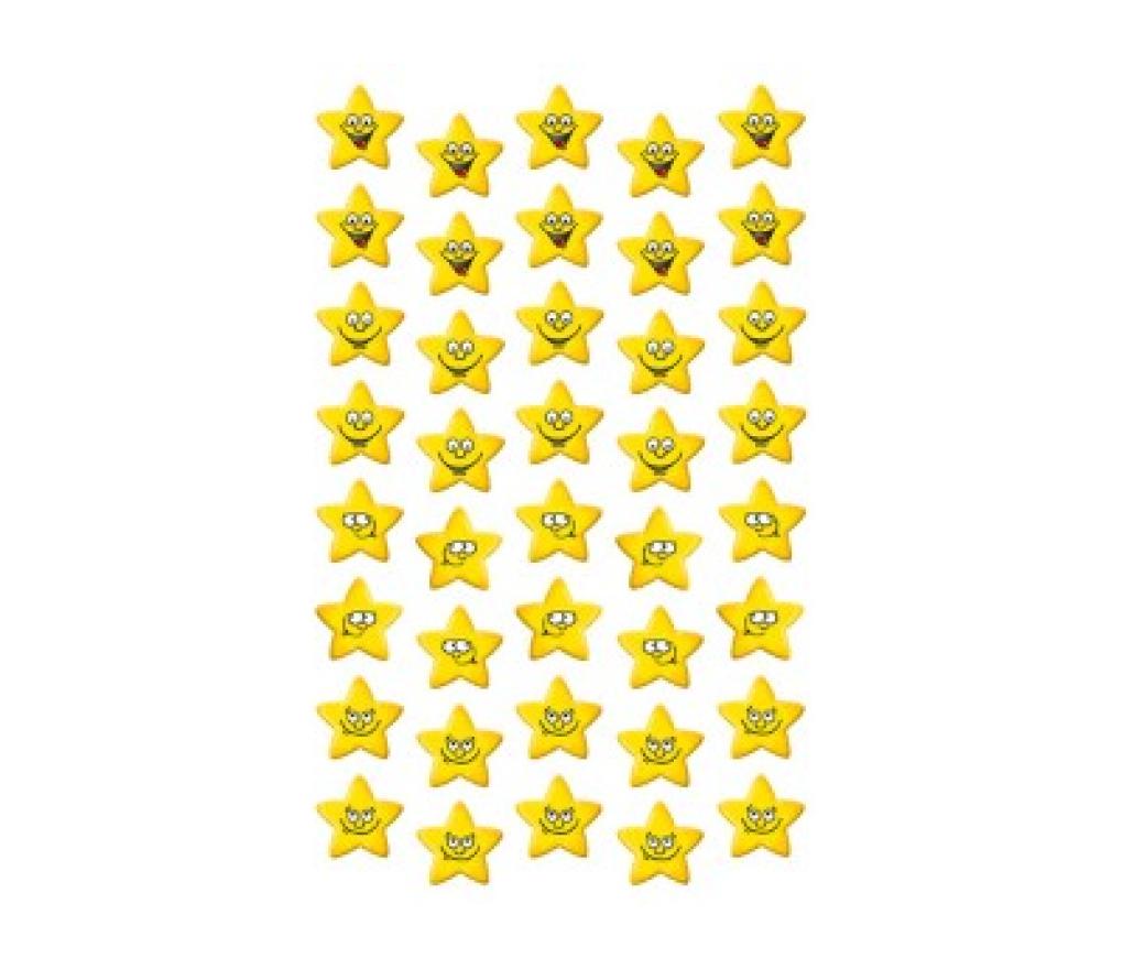 Beloningsstickers Z-Design Kids 53191 Stergezichtjes 3 vel - 40 stickers - Per pak