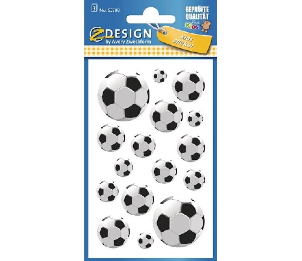 Beloningsstickers Z-Design Kids 53708 Voetbal 3 vel - 16 stickers - Per pak