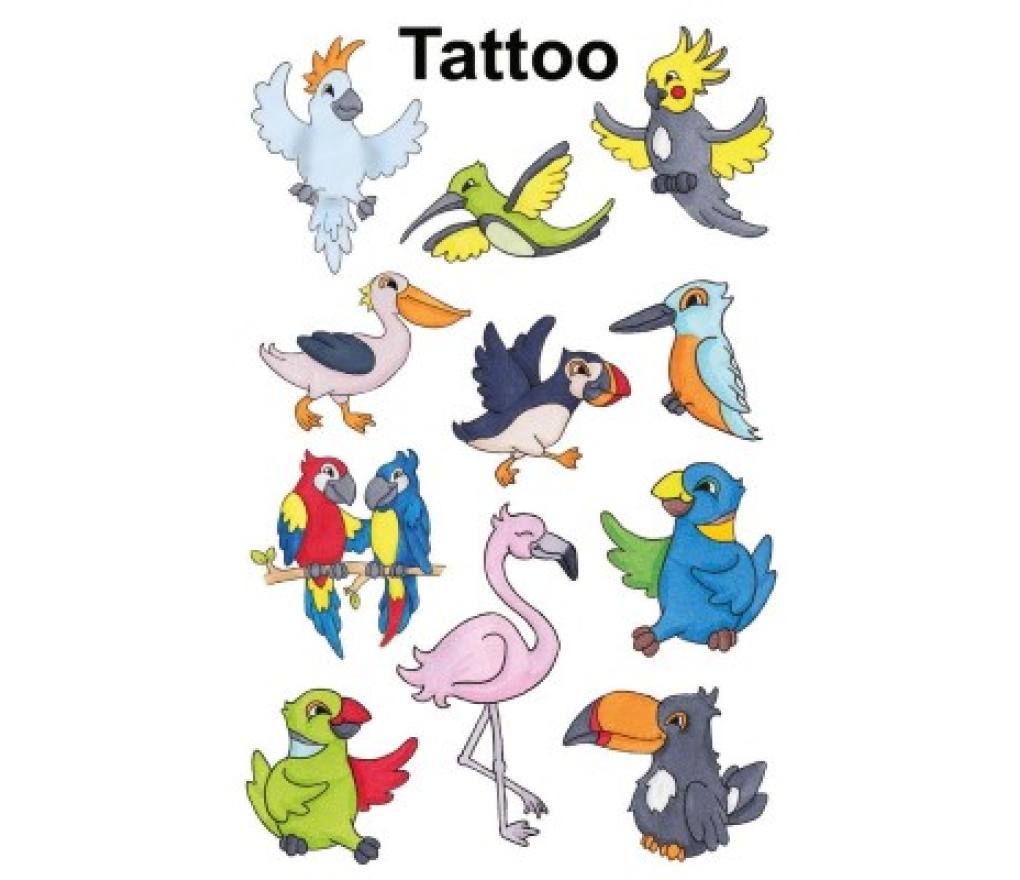 Beloningstattoos vogels met 11 stuks per vel - Per pak