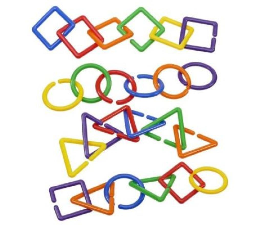 Geoschakels 3 vormen 6 kleuren pak/720 - Per pak