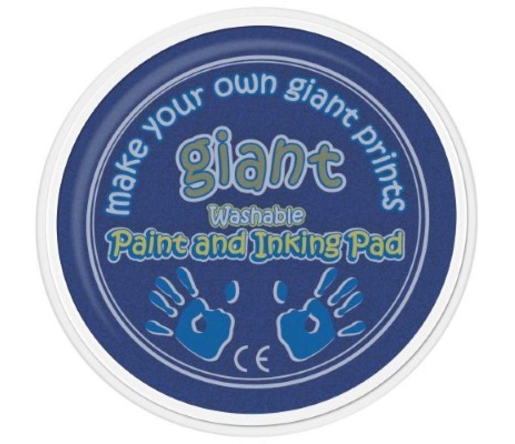 Reuze stempelkussen op waterbasis XL 15 cm blauw - Per stuk