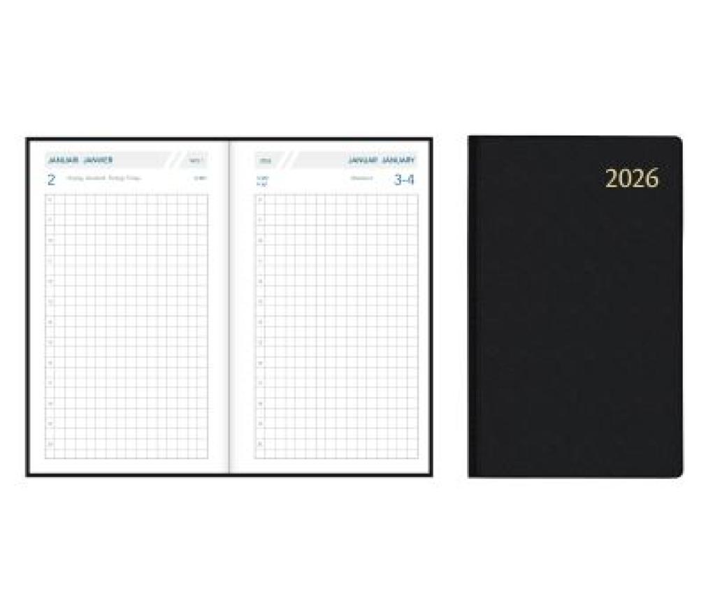 Zakagenda Technica Seta 105 x 165 mm 1D/1P geruit - Per stuk