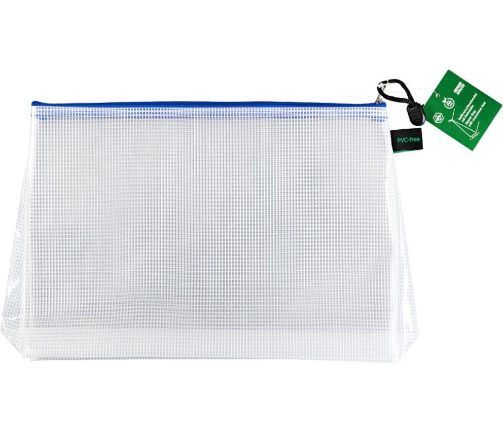Allround etui transparant met rits A4 23 x 32 cm Foldersys PVC vrij - Per stuk