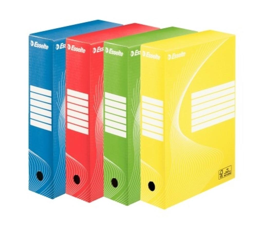 Archiefdoos A4 Esselte Boxycolor set/4 kleuren - Per pak
