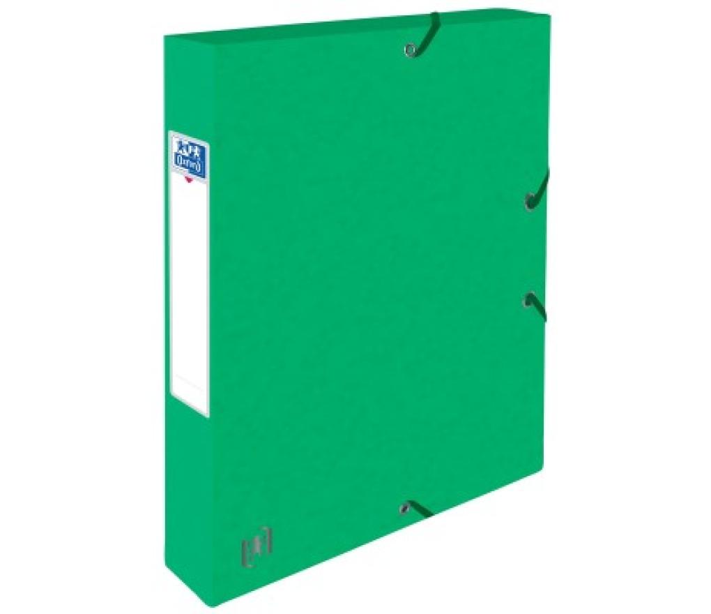 Documentenbox A4 40 mm karton 390 g met elastiek groen - Per stuk