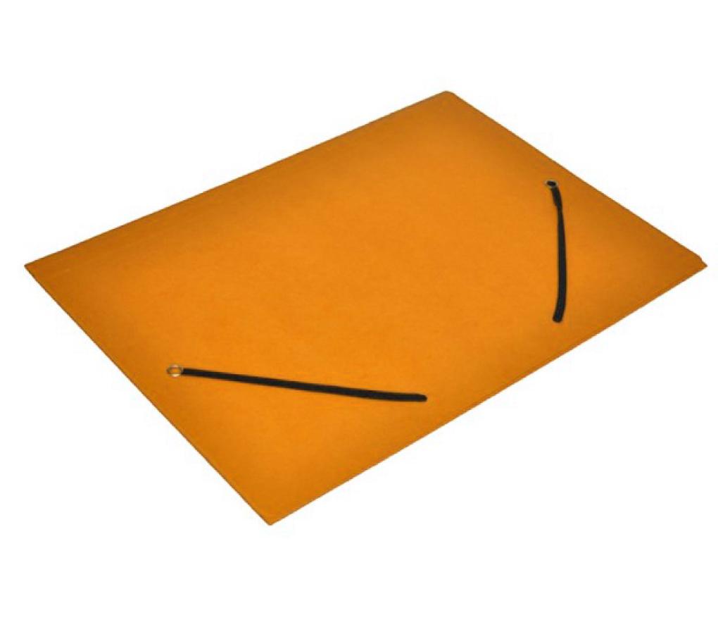 Elastomap 3 kleppen A4 karton oranje - Per stuk