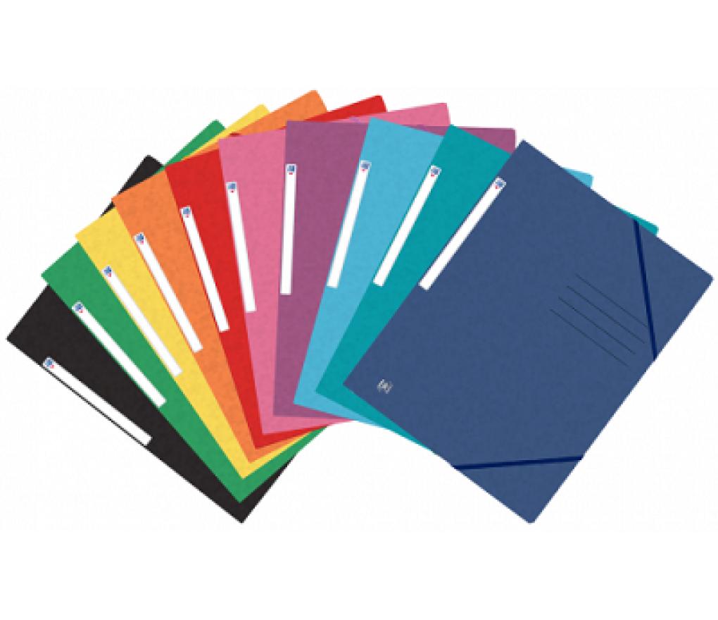 Elastomap 3 kleppen A4 Oxford Top File+ karton assorti - Per stuk
