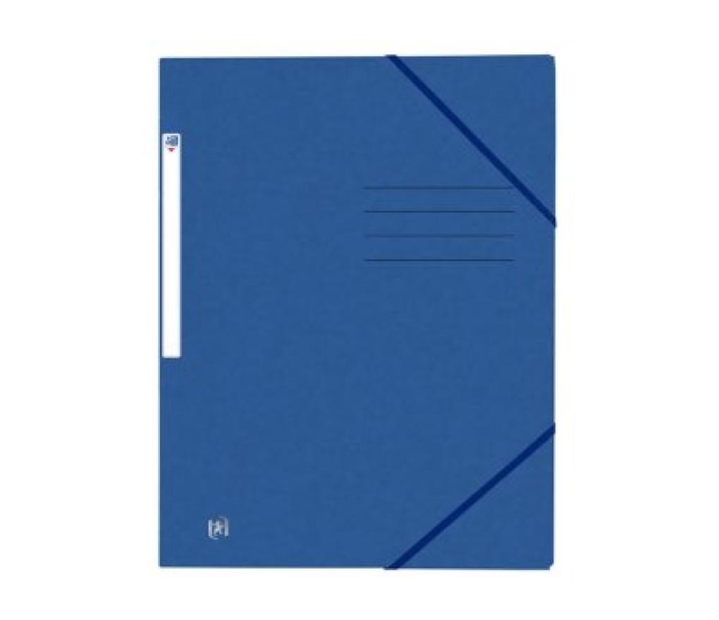 Elastomap 3 kleppen A4 Oxford Top File+ karton donkerblauw - Per stuk
