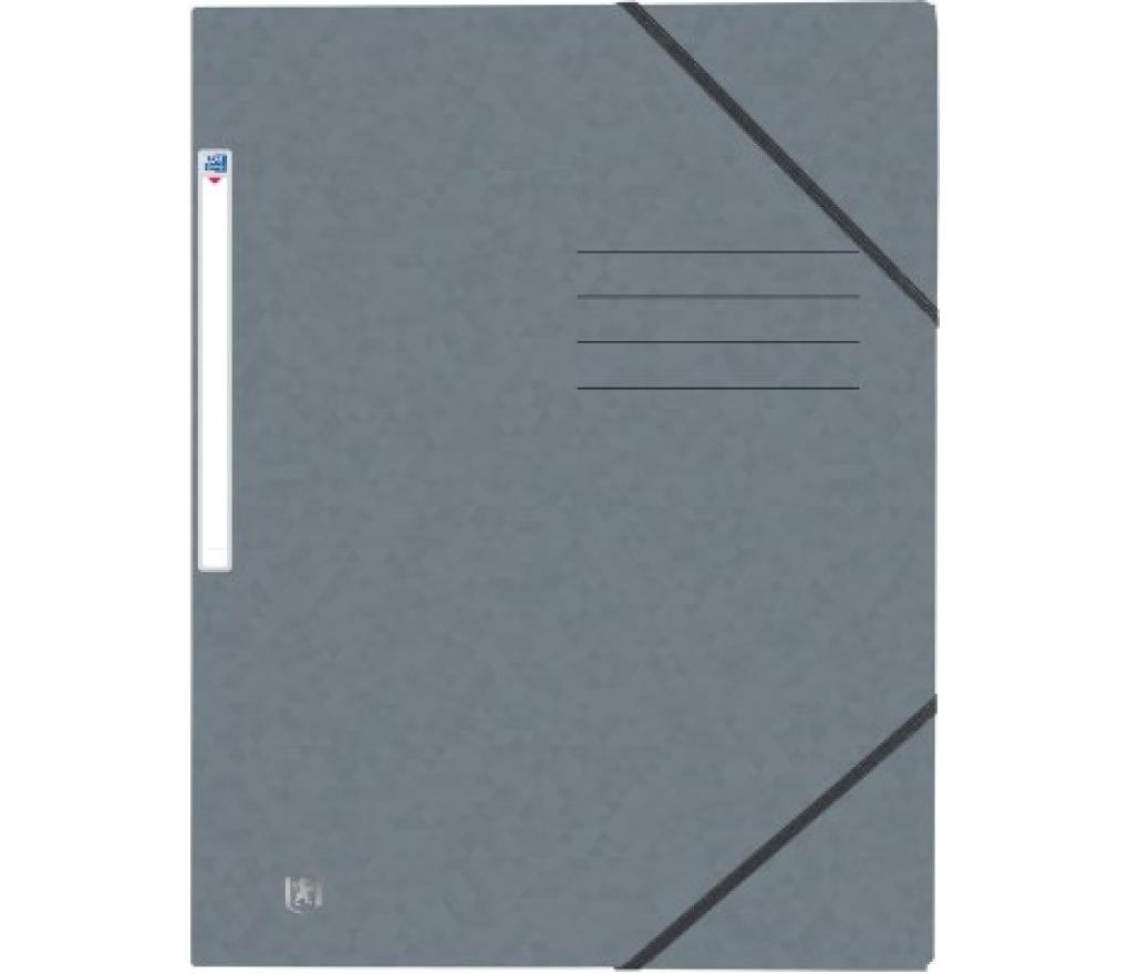 Elastomap 3 kleppen A4 Oxford Top File+ karton grijs - Per stuk